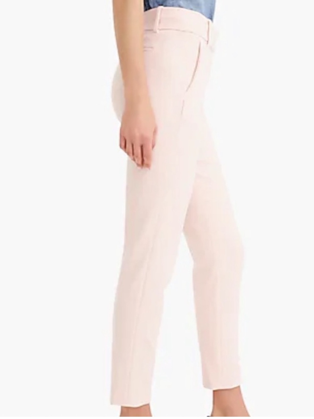 J. Crew Pale Pink Cameron Cropped Tailored Pants NWT